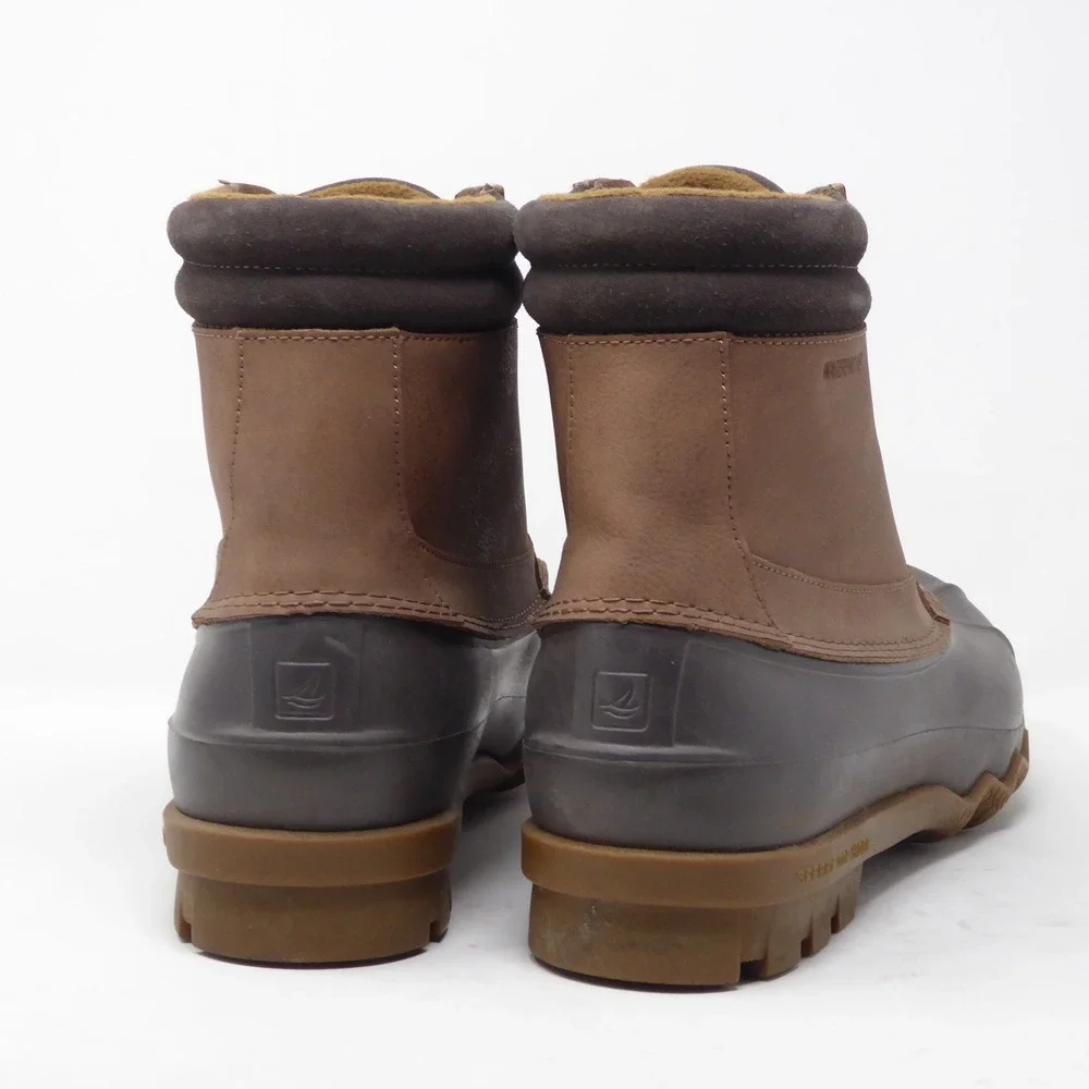 Sperry Mens Brewster Duck Boots Brown Waterproof Insulated STS19273 Size 9.5